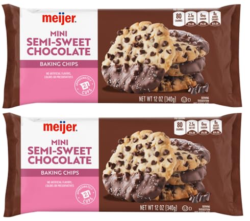 Mini Semi-Sweet Chocolate Baking Chips (2 bags, 12 oz. each bag)