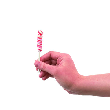 Mini Twisty Lollipops, Suckers, Carnival Candy, Candy Buffet, 48 Pieces, Individually Wrapped (Hot Pink)