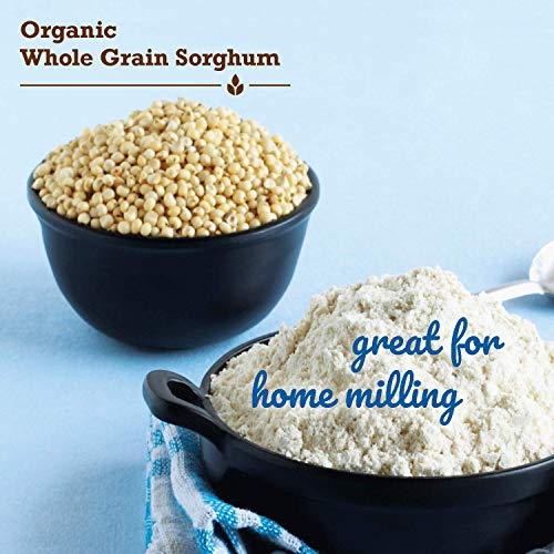 Great River Milling Organic Whole Grain Sorghum - High-Protein Non-GMO Grain - 25 Lb Pack for Salads, Pilaf, Porridge & Baking