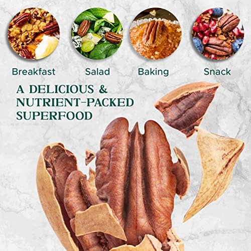 Premium Raw Pecan Halves 16Oz (1 Lb) | American-Grown, Non-Gmo | Batch Tested Gluten & Peanut Free | No Ppo Or Preservatives | R