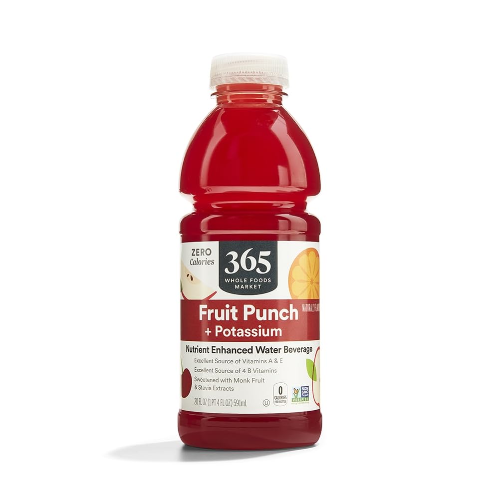 365 By Whole Foods Market, Water Nutrient Fruit Punch Potassium No Calorie, 20 Fl Oz
