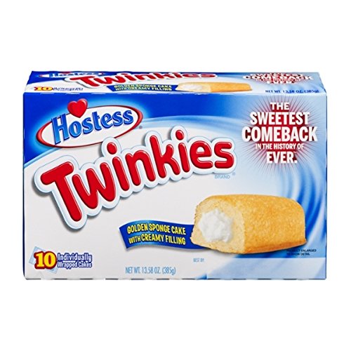 Hostess Twinkies Snack Cakes, 100 Count (10 Boxes) - Classic Cream-Filled