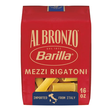 Barilla Al Bronzo Pasta, Mezzi Rigatoni, 16 oz