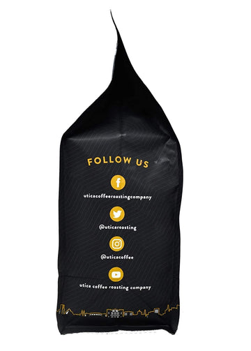 Utica Coffee Roasting Co. Cannoli | Specialty Flavored Medium Roast Ground Coffee | 16 Oz Reclosable Bag