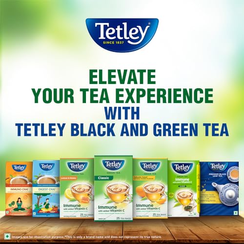 Tetley Green Tea Immune With Added Vitamin C, Lemon And Honey, 100 Tea Bags