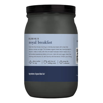 Paromi Royal Breakfast Organic Black Tea, Signature Jar, 15 Count