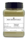 Raw Essentials Dried Spinach Powder - Mild and Earthy - Add to Baked Goods, Pasta Dough, Soups, Sauces, and Dips - Non-GMO, Glut