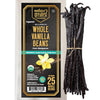 Natures Greatest Organic Madagascar Bourbon Vanilla Beans - Grade B, Non-GMO, Gluten-Free, 0.98 oz, 25ct