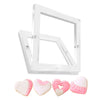 Acrylic Cookie Stencils Partner, 3.54''x3.54'' Magnetic Cookie Stencil Frame Stencil Holder for Royal Icing Fondant Airbrushing,