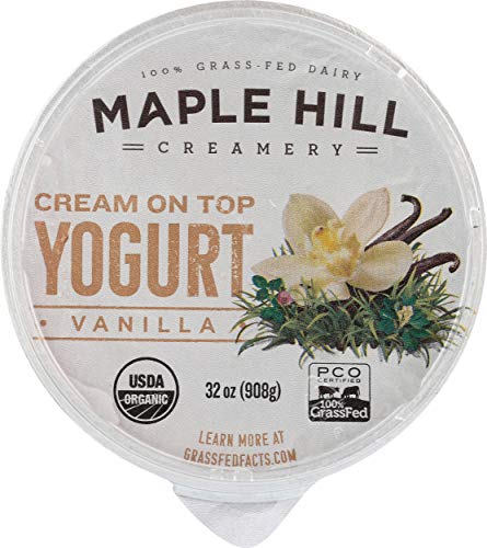 Maple Hill Creamery Yogurt Vanilla 100%Gr sugar freed 32 oz