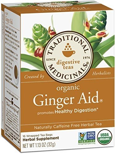 Traditional Medicinals Organic Ginger Aid Herbal Tea - 16 Tea Bags - Case of 6
