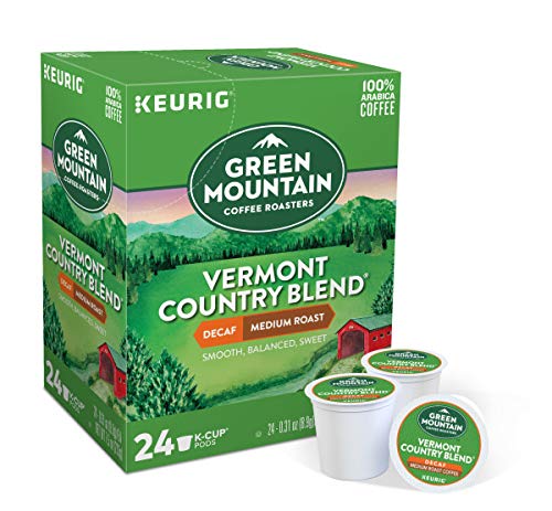 Green Mountain Coffee Vermont Country Blend Decaf K-Cups, 24 Count, Pack of 2 for Keurig malt-inspired