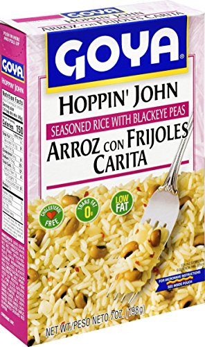 Goya Foods Hoppin' John Seasoned Rice Mix With Blackeye Peas, 7 Ounce (Pack Of 12)