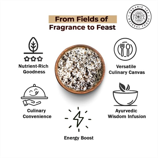 Pride Of India - Pack Of 6 - Indian Brown Basmati Rice & Lentil Kitchari Mix - Protein Superfood, 1.5 Pound Jar