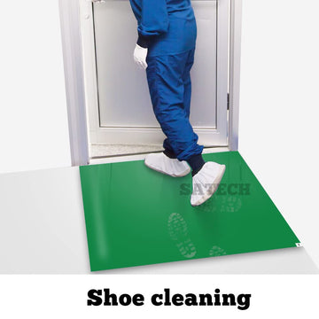 Satech Tacky Mat,Sticky Mat For Hospital Laboratory Construction Pet 24''X36'' Green(4 Mats Of 30 Sheets)