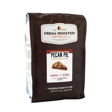 Fresh Roasted Coffee, Pecan Pie Flavored Coffee, 5 Lb, Medium Roast, Kosher, Whole Bean