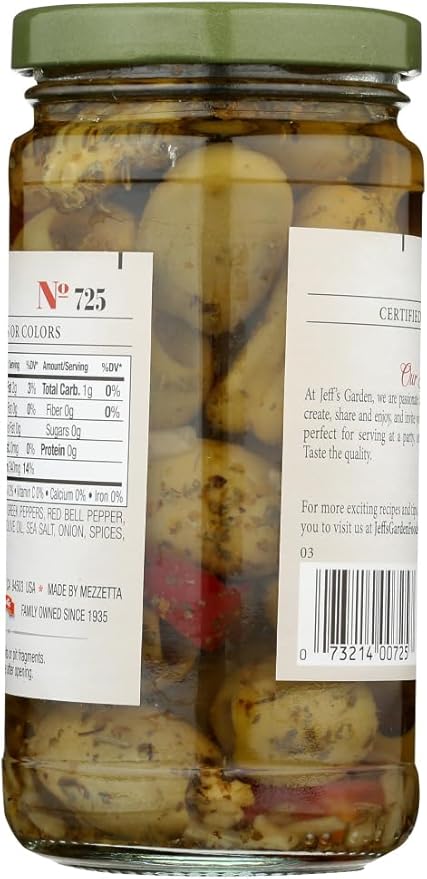 Jeff's Naturals Spicy Italian Olive Antipasto - 12 fl oz