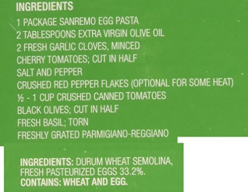 Compagnia Sanremo Pasta Italian Egg Tagliatelle Pasta - Non-Gmo, Free Range Egg Traditional Tagliatelle - 10 Oz (Pack Of 1) - Product Of Italy