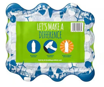 Niagara 16.9 fl oz Purified Drinking Water Bottles (24-Pack), BPA-Free Eco-Air Bottles, Reverse Osmosis & Micron Filtration, Gre