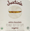 Justins Organic White Chocolate Peanut Butter Cup 1.4 Ounce - 12 Per Case.