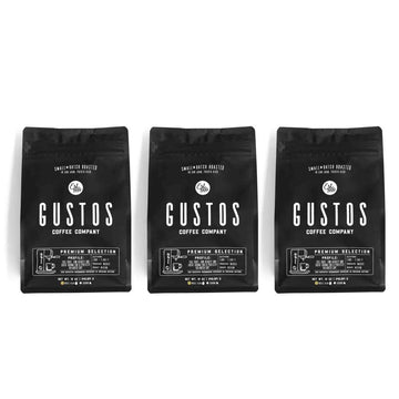 Gustos Coffee Premium Selection | Puerto Rican High End Medium Roasted Whole Bean Coffee (3, 12oz)