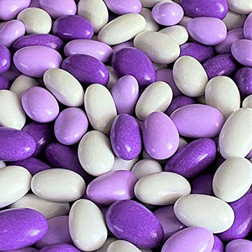 Lavender Purple & White Jordan Almonds Medley By It'S Delish, 3.5 Lbs Jumbo Container | Valentines Mothers Day Girl Theme Bulk P