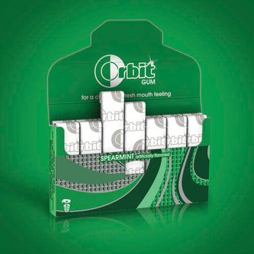 Orbit Spearmint Sugar Free Chewing Gum, 3 Packs Of 14-Pieces (42 Total Pieces)