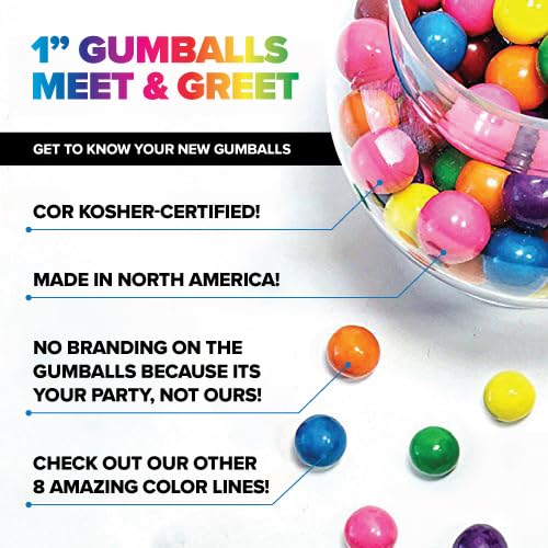 Candy Envy - Shimmer Spring 1 Inch Gumballs - 2Lb Bag - Approximately 113 Gumballs Per Bag - North American Made & Kosher Certif