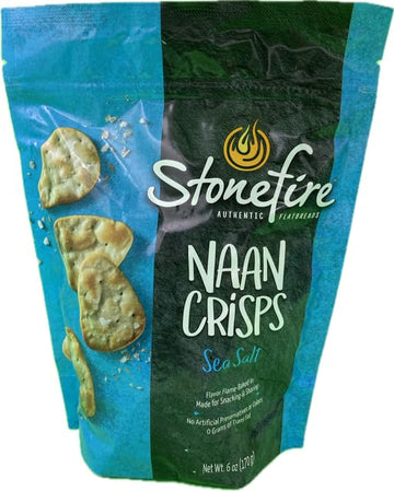 Kokobunch Variety Bundles Of Stonefires Authentic Naan Crisps Flatbread Cracker 4 or 3 Assorted Pack (6oz, 2 Bags of Everything