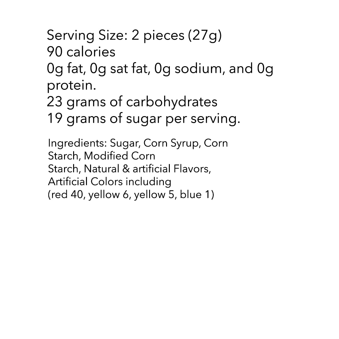 Assorted Fruit Slices - 1 lb of Fresh Sweet Sugar Coated Lemon Cherry Strawberry Orange Jelly Candies