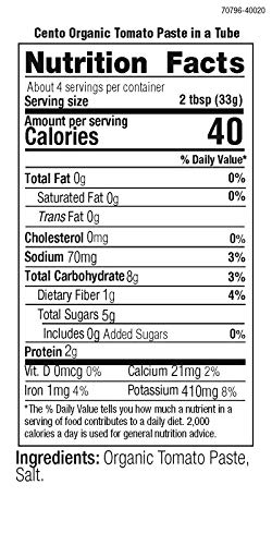 Cento Organic Double Concentrated Tomato Paste In A Tube, 4.56 Ounce (Pack Of 12)
