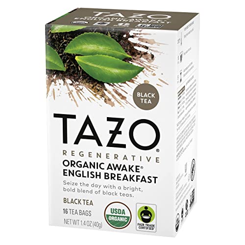 TAZO Organic Awake English Breakfast Black Tea Bags, 96 Count, Pack of 6, Model 68782248