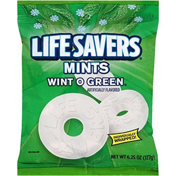 Lifesavers Mints Individually Wrapped Wint O Green 6.25 Oz (177 G)(Pack Of 2) By Life Savers