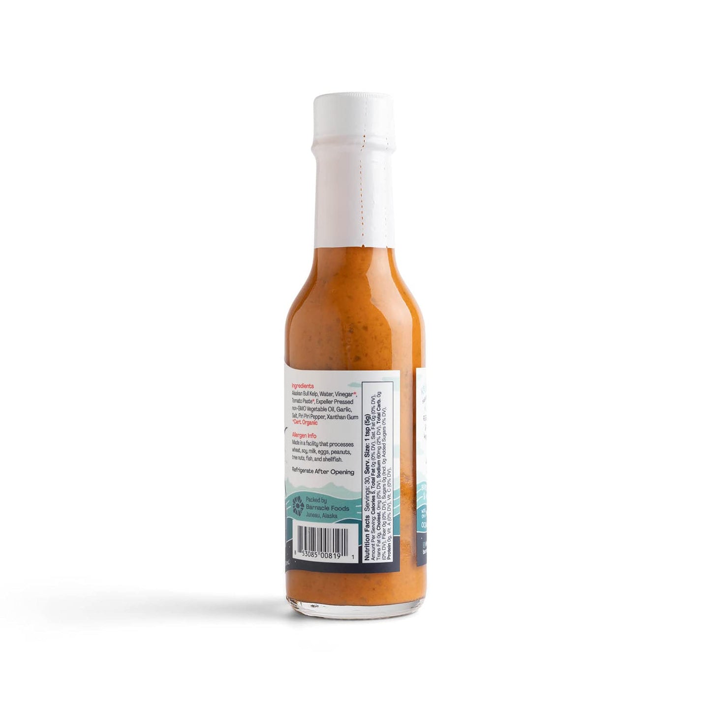 Barnacle Foods Bullwhip Kelp Hot Sauce | Made In Alaska | Delicious Savory Umami Flavor & Medium Heat | Superfood With Vitamins