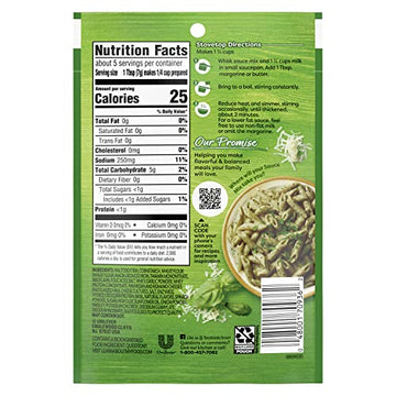 Knorr Sauce Mix Creamy Pesto Pasta Sauce For Simple Meals and Sides No Artificial Flavors, No Added MSG 1.2 oz