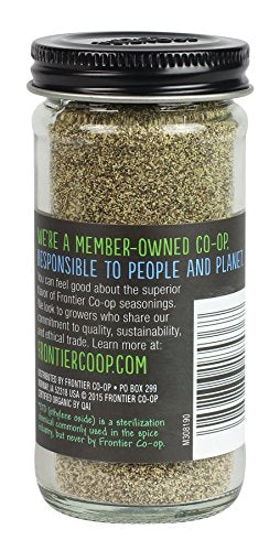 Frontier Co-Op Organic Fine Ground Black Pepper, 1.8 Ounce Bottle, Full-Bodied Flavor And Aroma, Kosher