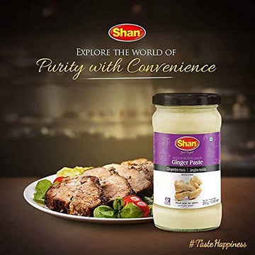 Shan Ginger Paste 24.69 Oz (700G) - Traditional Taste Enhancing Minced Ginger Cooking Paste From Fresh Ground Ginger - Vegan - Airtight Glass Jar