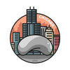 Chicago Illinois Sticker, Weatherproof Vinyl Sticker