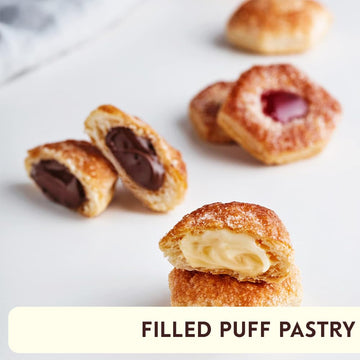 Tesoro Fabbri Wild Cherry Filling by Pasticceria Matilde Vicenzi, Cherry Cream Filled Puff Pastry Patisserie, Kosher Dairy, Made