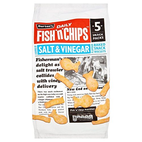 Burtons Fish & Chips Salt & Vinegar 25g x 5 per pack