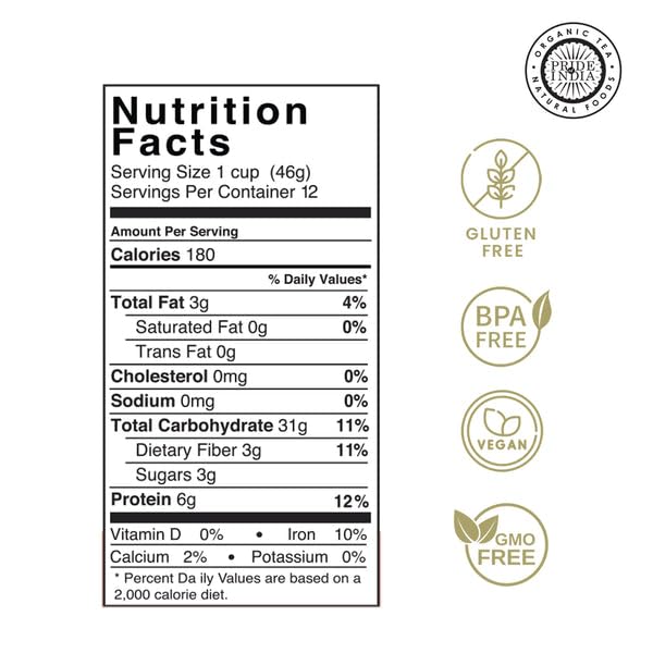 Pride Of India - PACK of 6 - Natural Red Royal Quinoa - 100% Bolivian Superior Grade Protein Rich Whole Grain, 1.25 Pound (20oz)