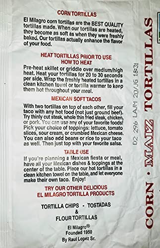 El Milagro Corn Tortillas (24 Packs) Tortillas De Maiz