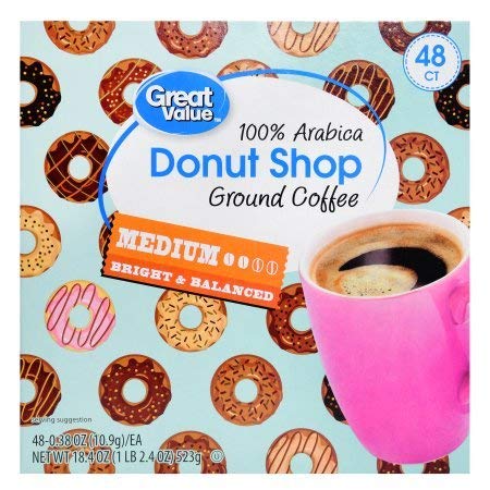 Great Value Donut Shop Blend K-Cups, 48 Count Pack