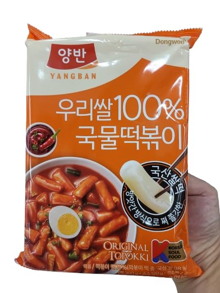 Dongwon Korean Rice Tteokbokki ??? 100% Korean Rice, Instant Toppokki with Original Spicy Sauce, Ready-to-Cook Meal Kit, 420g (2