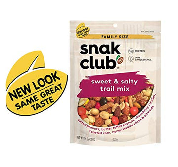 Snak Club Sweet & Salty Trail Mix, Family Size, 14 Ounce, Purple Label
