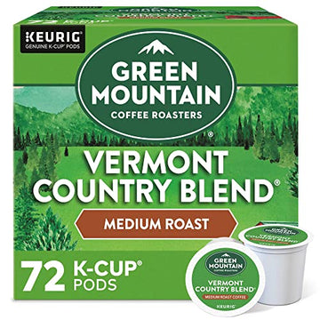 Green Mountain Coffee Roasters Vermont Country Blend Keurig Single-Serve K-Cup Pods, Medium Roast Coffee, 72 Count (6 Packs of 1