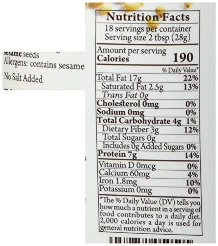 Sadaf Sesame Tahini Paste - 100% Pure Sesame Paste from ground sesame seeds - Tahini paste for Hummus, Baba Ghanoush and Dressin
