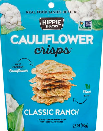 Hippie Snacks Cauliflower Crisps Classic Ranch 2.5Oz