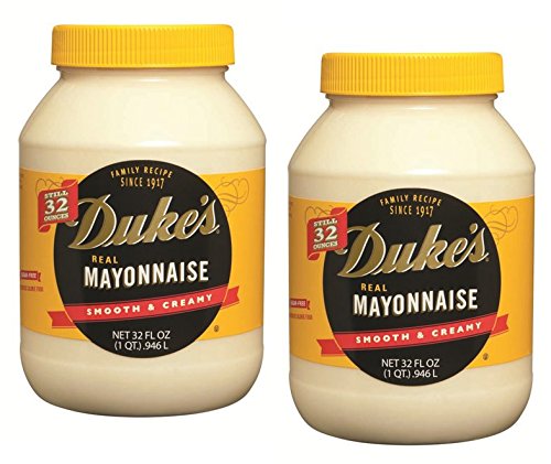 DUKES Real Mayonnaise, 32 Fl Oz, Pack of 2, Creamy and Rich Flavor, Ideal for Sandwiches and Salads