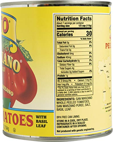 Cento Certified San Marzano Whole Peeled Plum Tomatoes, 28 Ounce, Pack Of 6